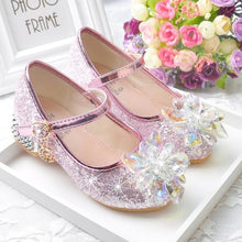 Load image into Gallery viewer, HaoChengJiaDe Flower Children's Shoes Beach Princess Girl Shoes For Kids Glitter Wedding Party Shoes Infantil Chaussure Enfant