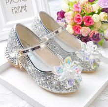 Load image into Gallery viewer, HaoChengJiaDe Flower Children's Shoes Beach Princess Girl Shoes For Kids Glitter Wedding Party Shoes Infantil Chaussure Enfant