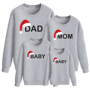mother daughter father son Christmas family look clothes t shirt sweatshirt for mom dad baby mommy and me women mathcing outfits