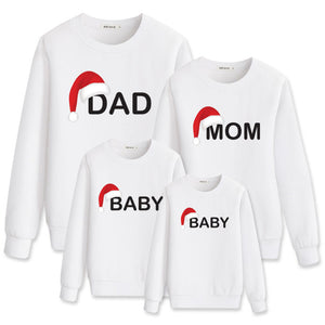 mother daughter father son Christmas family look clothes t shirt sweatshirt for mom dad baby mommy and me women mathcing outfits